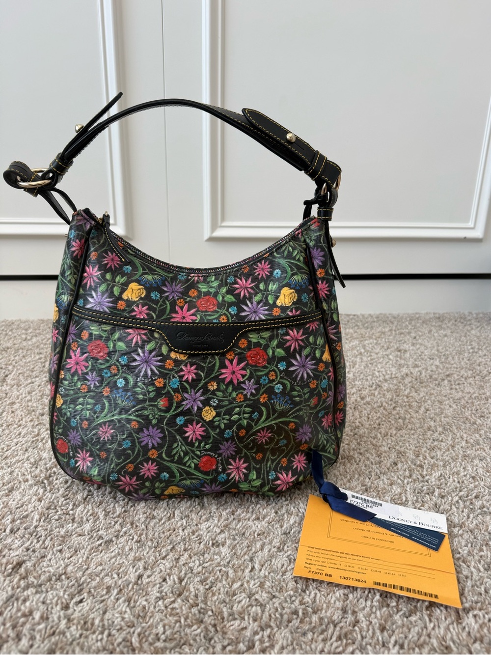 Dooney & Bourke Botanical Whimsy Embroidered Hobo